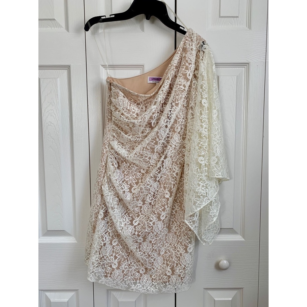 Hailey Logan Adrianna Papell One Shoulder Dress